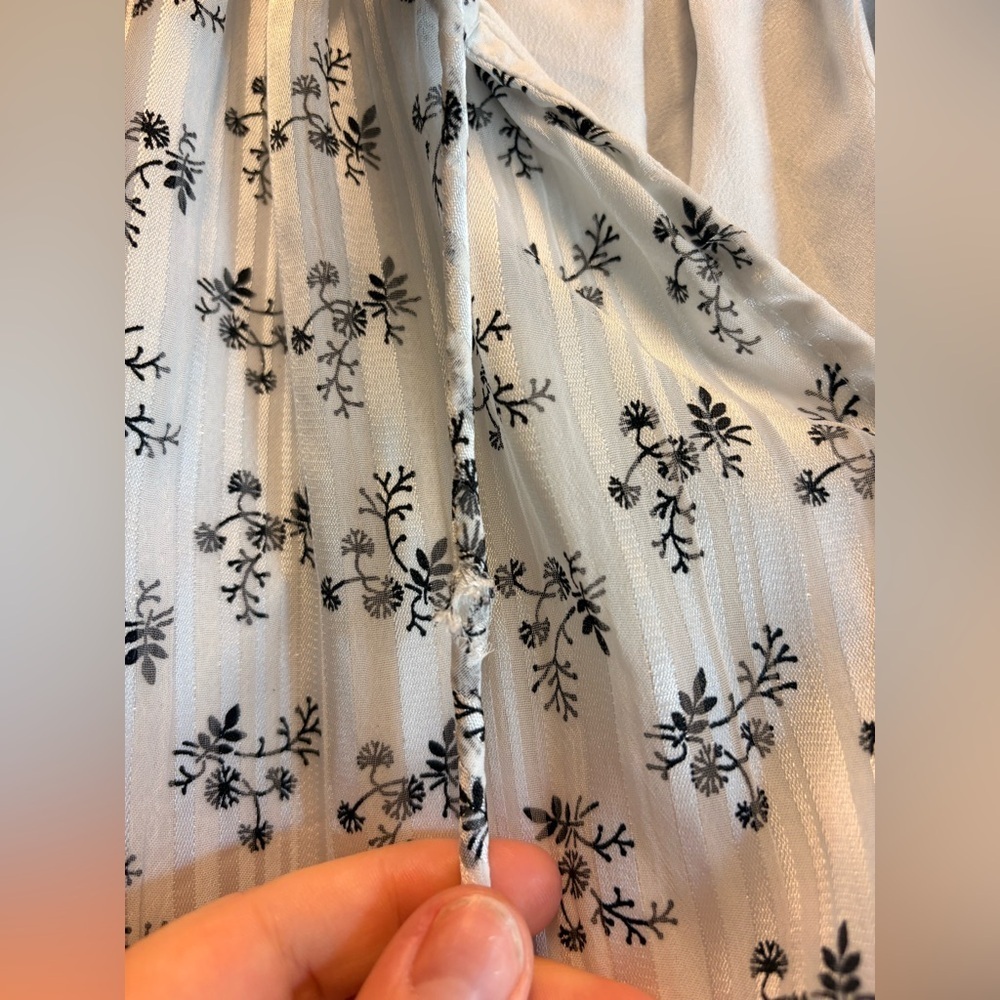 Motherhood Maternity White and Black Floral Long Sleeve Maxi Maternity Dress - Picture 8 of 11